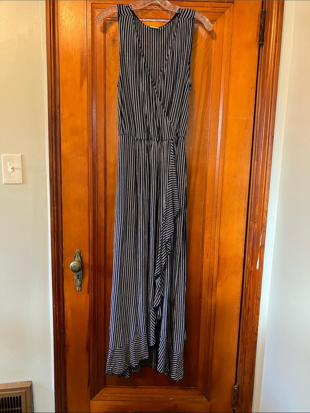Soma, Belted, Tiered, Maxi Dress, L